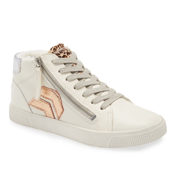 Dolce Vita Shoes - Dolce Vita Zonya Plush High Top Sneakers With Metallic Emellishments